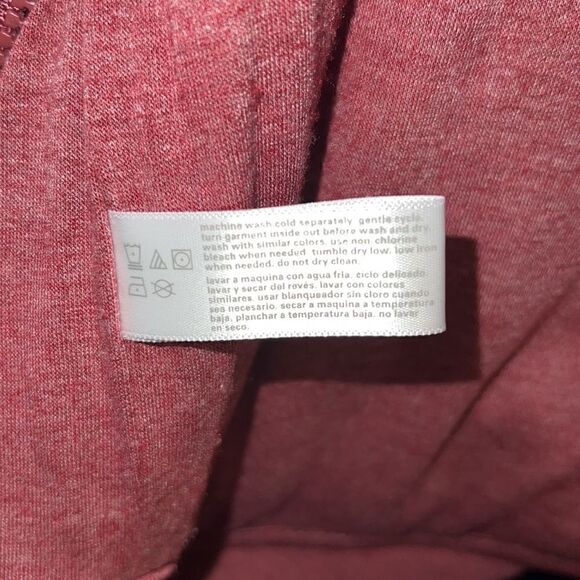 THREE DOTS Heather Tibetan Red Quilted Step Hem Knit Jacket-S - Picture 10 of 10